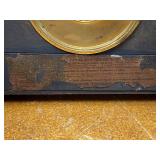 Seth Thomas Antique Mantel Clock Black Case Faux Marble Untested