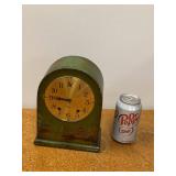 Gilbert Mantel Clock 1807 Chinoiserie Green Wooden Case Vintage