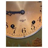 Gilbert Mantel Clock 1807 Chinoiserie Green Wooden Case Vintage