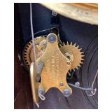 Antique Gingerbread Mantel Clock Walnut Case Pendulum Key Wind