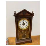 Seth Thomas Antique Mantel Clock Wood Case Pendulum Untested