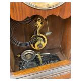 Antique Shelf Mantel Clock Wood Case Pendulum Strike Untested