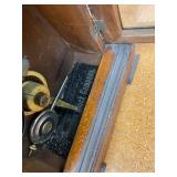 Antique Shelf Mantel Clock Wood Case Pendulum Strike Untested