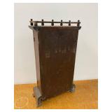 Antique Shelf Mantel Clock Wood Case Pendulum Strike Untested