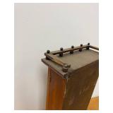Antique Shelf Mantel Clock Wood Case Pendulum Strike Untested