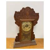Waterbury Gingerbread Parlor Mantel Clock Victorian Walnut Case
