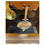 Seth Thomas Walnut Mantel Shelf Clock w Pendulum Gilt Glass Untested