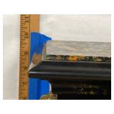 Sessions Black Adamantine Mantel Clock Ornate Gilt Dial Approx. 12in