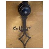 Gilbert Chinoiserie Green Arch Mantel Clock Vintage Wood Case Untested