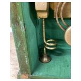 Gilbert Chinoiserie Green Arch Mantel Clock Vintage Wood Case Untested