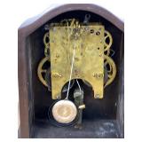 Gilbert 1807 Mantel Clock Vintage Wood Case Mechanical Shelf Clock