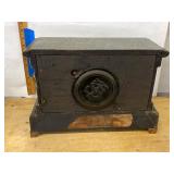 Seth Thomas Adamantine Mantel Clock Black Green Case Untested