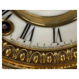 Ansonia Onyx Mantel Clock Antique Stone Case Roman Dial Approx 12.5in