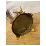 New Haven Figural Cherub Gilt Metal Mantel Clock Approx 11in