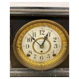 Seth Thomas Adamantine Mantel Clock Black Case Antique Untested