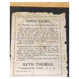 Seth Thomas Adamantine Mantel Clock Black Case Antique Untested