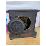 Seth Thomas Antique Mantel Clock Black Adamantine Case Untested