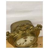 Seth Thomas Art Nouveau Mantel Clock Figural Metal Case Untested