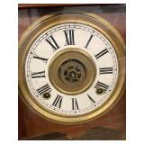 Antique Victorian Gingerbread Shelf Clock Walnut Case Approx 24in