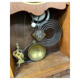Antique Victorian Gingerbread Shelf Clock Walnut Case Approx 24in