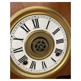 Antique Victorian Gingerbread Shelf Clock Walnut Case Approx 24in