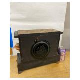 Seth Thomas Mantel Shelf Clock Black Case Marble Top Untested