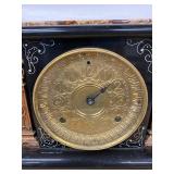 Seth Thomas Clark Mantel Clock Black Adamantine Antique Untested