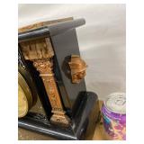 Seth Thomas Clark Mantel Clock Black Adamantine Antique Untested