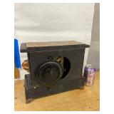 Seth Thomas Clark Mantel Clock Black Adamantine Antique Untested