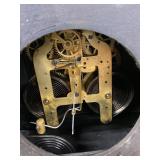 Seth Thomas Clark Mantel Clock Black Adamantine Antique Untested