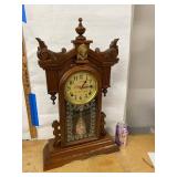 Victorian Style Coca-Cola Advertising Mantel Clock Wood Case Untested