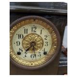 Seth Thomas Adamantine Mantel Clock w Key Pendulum Antique