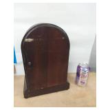 Seth Thomas Tambour Mantel Clock Wood Case Mechanical Vintage