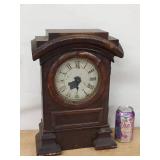 Antique 8 Day Wooden Mantel Clock Ogee Case Untested See Photos