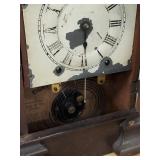 Antique 8 Day Wooden Mantel Clock Ogee Case Untested See Photos
