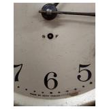 Seth Thomas Tambour Mantel Clock Dark Wood Case Chime Untested