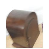 Seth Thomas Tambour Mantel Clock Dark Wood Case Chime Untested