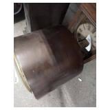 Seth Thomas Tambour Mantel Clock Dark Wood Case Chime Untested