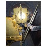 Seth Thomas Tambour Mantel Clock Dark Wood Case Chime Untested