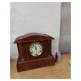 Antique Wooden Mantel Clock Mechanical Chime Shelf Clock Untested