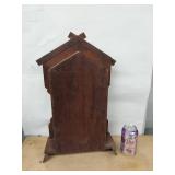 Antique Cottage Style Kitchen Mantel Clock Pendulum Key Wind Wood