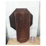 Antique Octagon Drop Wall Clock Wooden Case Pendulum See Photos