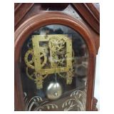 Wm. L. Gilbert Antique Shelf Clock Gingerbread Case Etched Glass