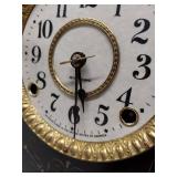 Seth Thomas Adamantine Mantel Clock Faux Marble Case Approx 19in