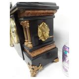 Seth Thomas Adamantine Mantel Clock Faux Marble Case Approx 19in
