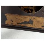 Seth Thomas Adamantine Mantel Clock Faux Marble Case Approx 19in