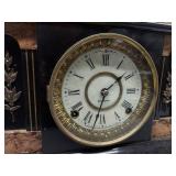 Seth Thomas Antique Mantel Clock Black Case Roman Dial Approx 14in