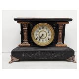Seth Thomas Antique Adamantine Mantel Clock Faux Marble Case Untested