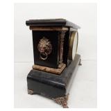Seth Thomas Antique Adamantine Mantel Clock Faux Marble Case Untested