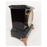 Seth Thomas Mantel Clock Black Adamantine Case Approx. 14in